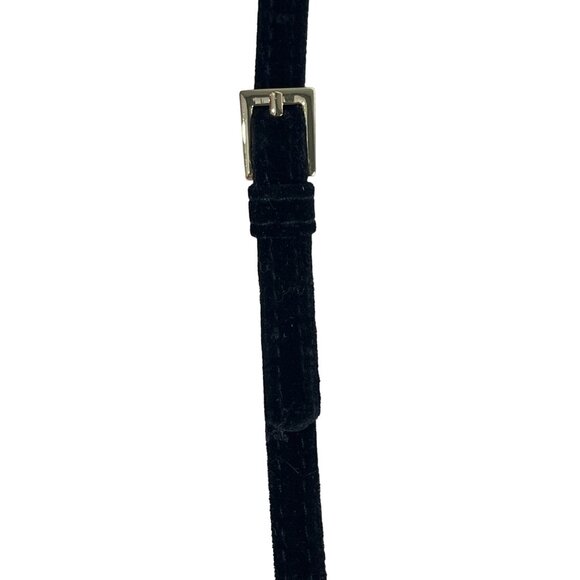 Scout Black Velvet Decker Crossbody Clutch Gold Hardware Detachable Strap Sz S - Picture 7 of 10